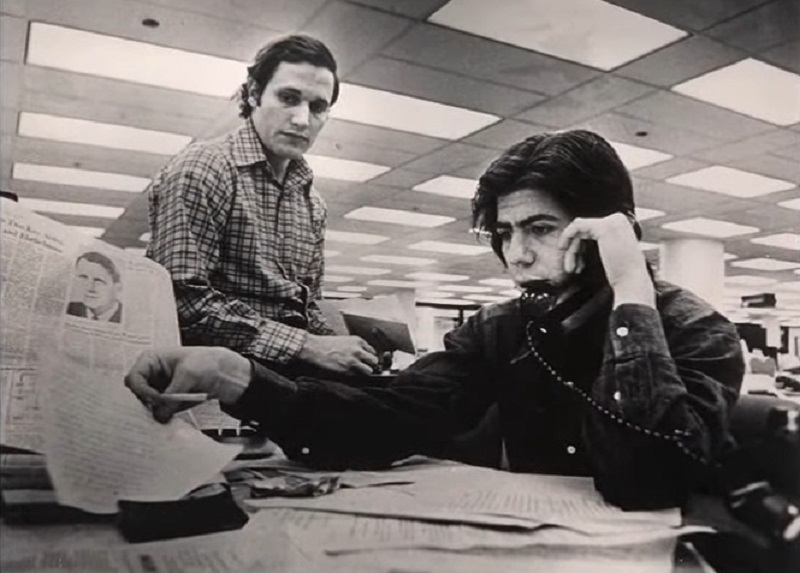 Bob Woodward - Investigative journalist - With a colleague in the newsroom
